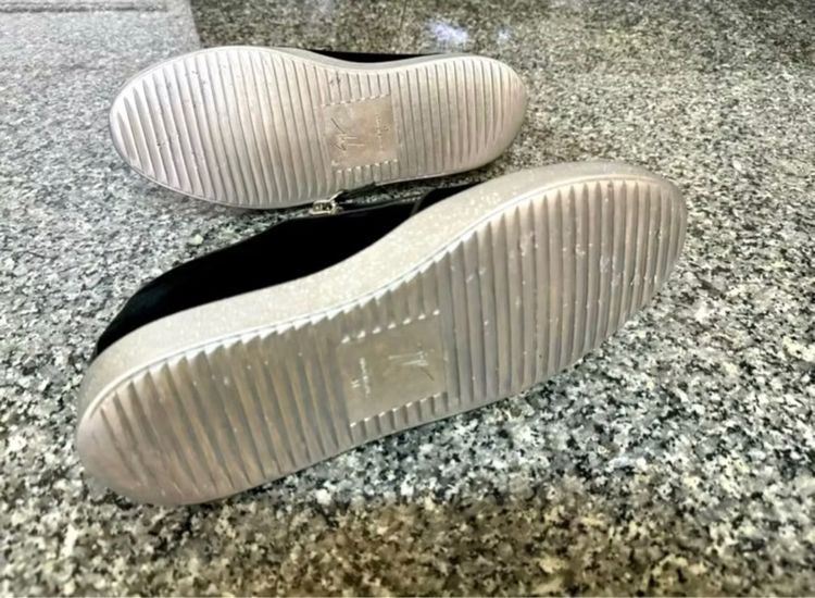 Giuseppe Zanotti Black Velvet Eve Slip On Black Sliver เบอร์41 รูปที่ 5