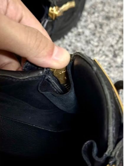 Giuseppe Zanotti Croc-Embossed Low-Top Sneakers Black Gold เบอร์40 รูปที่ 6