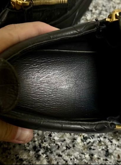 Giuseppe Zanotti Croc-Embossed Low-Top Sneakers Black Gold เบอร์40 รูปที่ 8