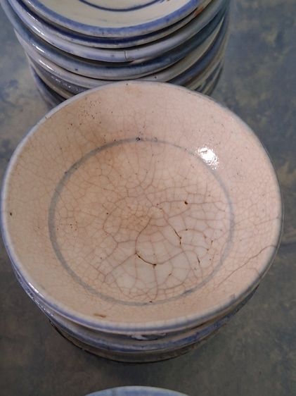 ถ้วยตะไลเก่า 50+ปี งานเขียนมือลายคราม รูปที่ 17