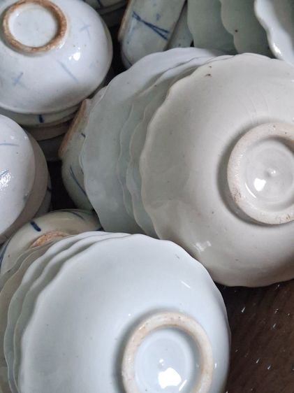 ถ้วยตะไลเก่า 50+ปี งานเขียนมือลายคราม รูปที่ 7