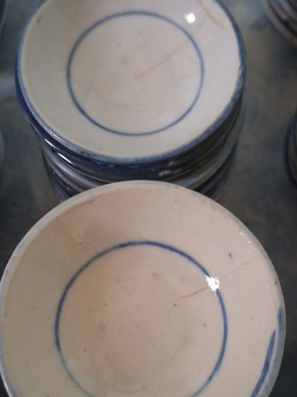 ถ้วยตะไลเก่า 50+ปี งานเขียนมือลายคราม รูปที่ 18