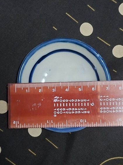 ถ้วยตะไลเก่า 50+ปี งานเขียนมือลายคราม รูปที่ 12