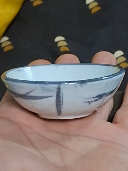 ถ้วยตะไลเก่า 50+ปี งานเขียนมือลายคราม รูปที่ 14