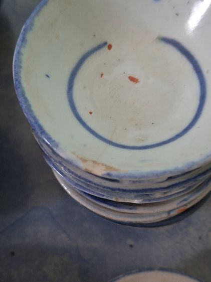 ถ้วยตะไลเก่า 50+ปี งานเขียนมือลายคราม รูปที่ 15