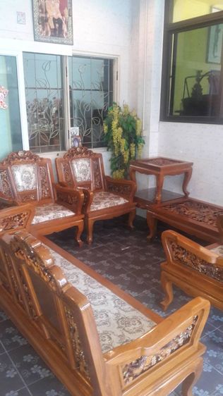 ชุดรับแขกไม้สักแท้7 ชิ้น รูปที่ 3