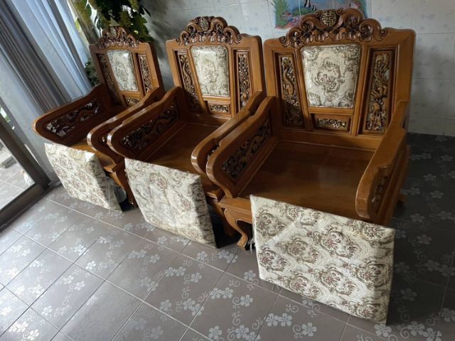 ชุดรับแขกไม้สักแท้7 ชิ้น รูปที่ 2