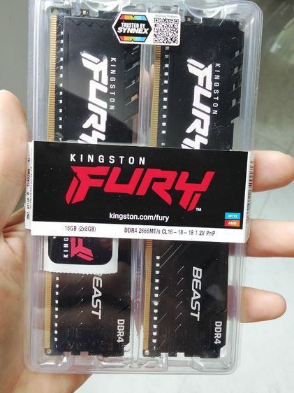 Kingston FURY Beast DDR4 ความจุ 16GB (8GB สองโมดูล) ความเร็ว 2666MHz รูปที่ 2
