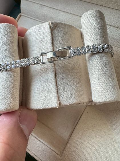 ข้อมือเพชร 2 แถวแบบอ่อน แบบบาง ไม่หนัก รับได้เลย Express delivery รูปที่ 4