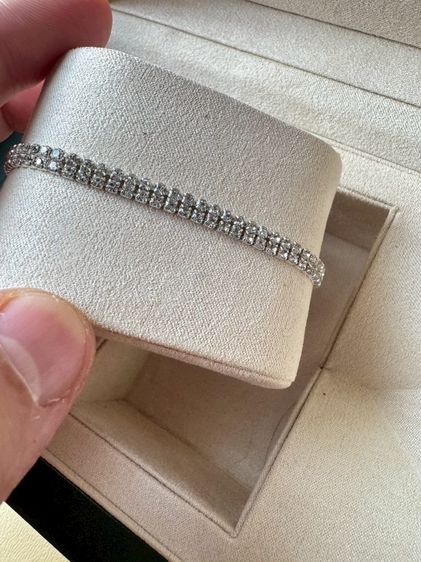 ข้อมือเพชร 2 แถวแบบอ่อน แบบบาง ไม่หนัก รับได้เลย Express delivery รูปที่ 7
