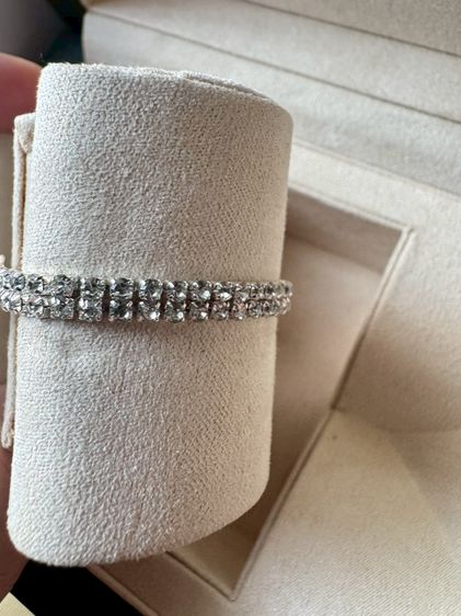 ข้อมือเพชร 2 แถวแบบอ่อน แบบบาง ไม่หนัก รับได้เลย Express delivery รูปที่ 8