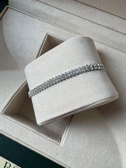 ข้อมือเพชร 2 แถวแบบอ่อน แบบบาง ไม่หนัก รับได้เลย Express delivery รูปที่ 3