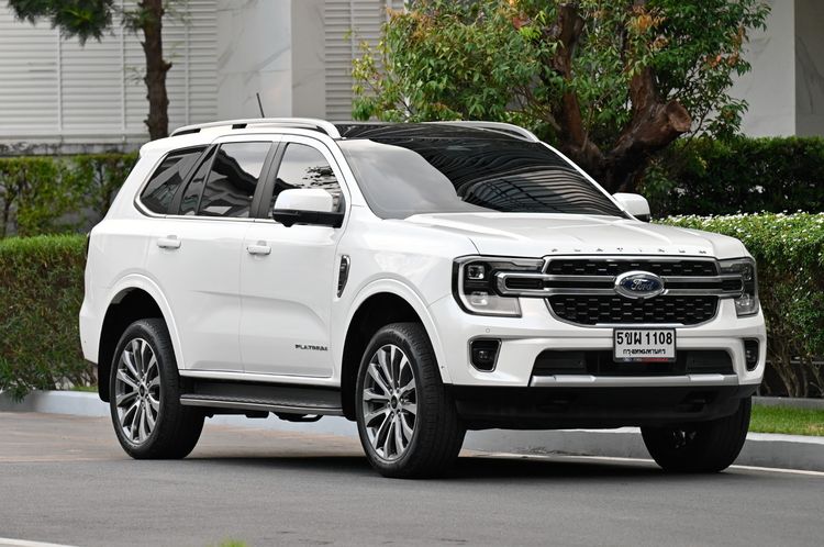 Ford Everest 2024 3.0 V6 Turbo Platinum 4WD Utility-car ดีเซล ไม่ติดแก๊ส เกียร์อัตโนมัติ ขาว รูปที่ 2