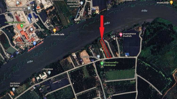 ขายที่ดินถมแล้ว 1 ไร่ 2 งาน 60 ตารางวา ติดแม่น้ำท่าจีน พร้อมโฉนด กระทุ่มแบน สมุทรสาคร ใกล้เซ็นทรัลศาลายา เซ็นทรัลมหาชัย