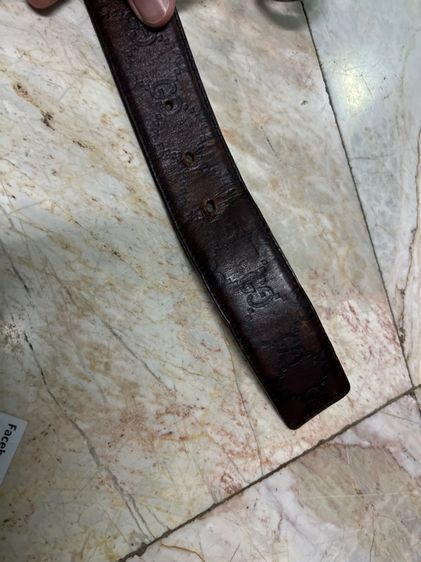 Gucci Interlocking G Belt Guccissima Dark Brown รูปที่ 10