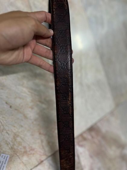 Gucci Interlocking G Belt Guccissima Dark Brown รูปที่ 6