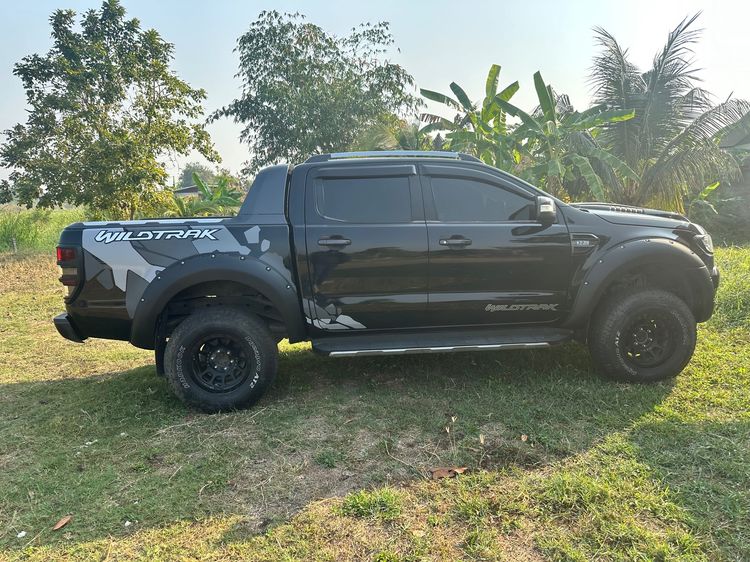 Ford Ranger 2018 3.2 Wildtrak 4WD Pickup ดีเซล ไม่ติดแก๊ส เกียร์อัตโนมัติ ดำ รูปที่ 2