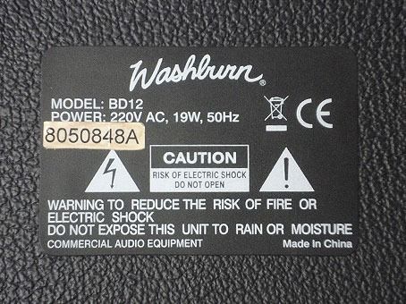 ตู้แอมป์กีต้าร์ Washburn Baddog BD12  รูปที่ 9