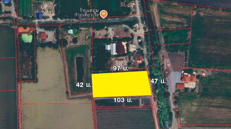 ขายที่ดินพร้อมสิ่งปลูกสร้าง 2-3-0 ไร่ หน้ากว้างติดถนน 47 เมตร อ.ลาดบัวหลวง จ.พระนครศรีอยุธยา รูปที่ 2