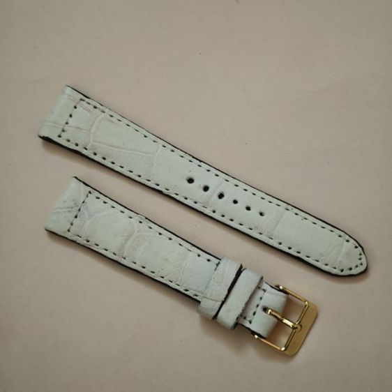 สายนาฬิกาหนังจระเข้แท้ 20มิล. แถมสปริงบาร์  เส้นละ390ค่าส่ง40 รูปที่ 13