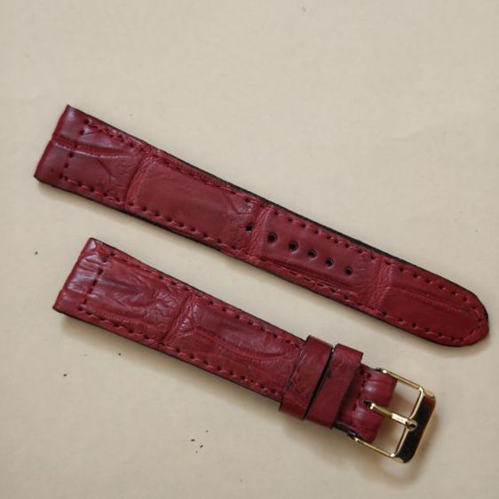 สายนาฬิกาหนังจระเข้แท้ 20มิล. แถมสปริงบาร์  เส้นละ390ค่าส่ง40 รูปที่ 16