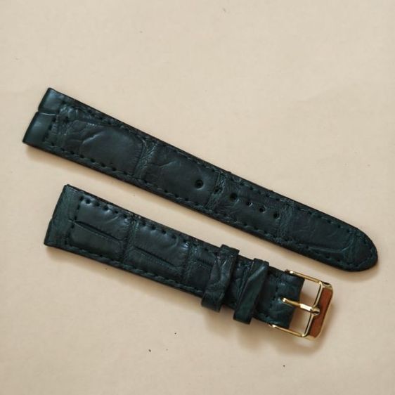 สายนาฬิกาหนังจระเข้แท้ 20มิล. แถมสปริงบาร์  เส้นละ390ค่าส่ง40 รูปที่ 9