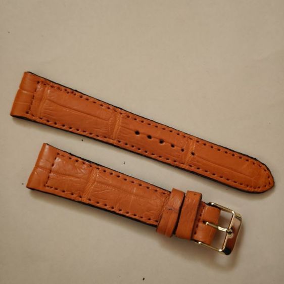 สายนาฬิกาหนังจระเข้แท้ 20มิล. แถมสปริงบาร์  เส้นละ390ค่าส่ง40 รูปที่ 2