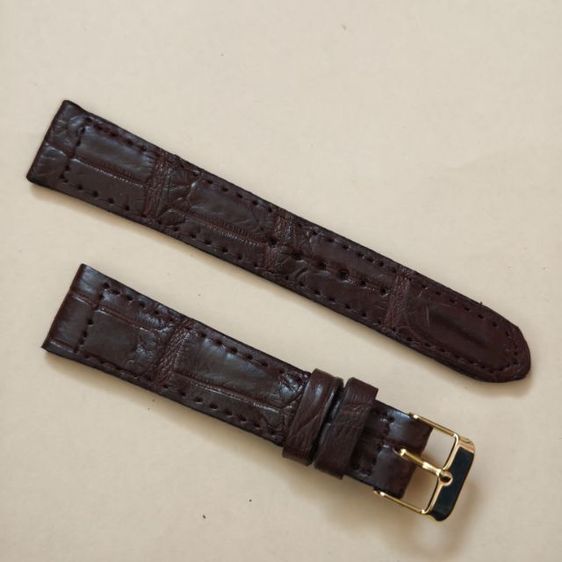 สายนาฬิกาหนังจระเข้แท้ 20มิล. แถมสปริงบาร์  เส้นละ390ค่าส่ง40 รูปที่ 14