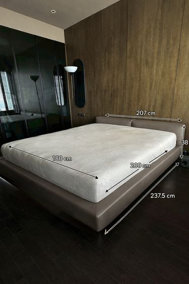 สภาพดี ฐานเตียงเหล็กหุ้มPVC ถอดประกอบได้ หัว+เฟรม3ด้าน (แถมฟูกอย่างดี)