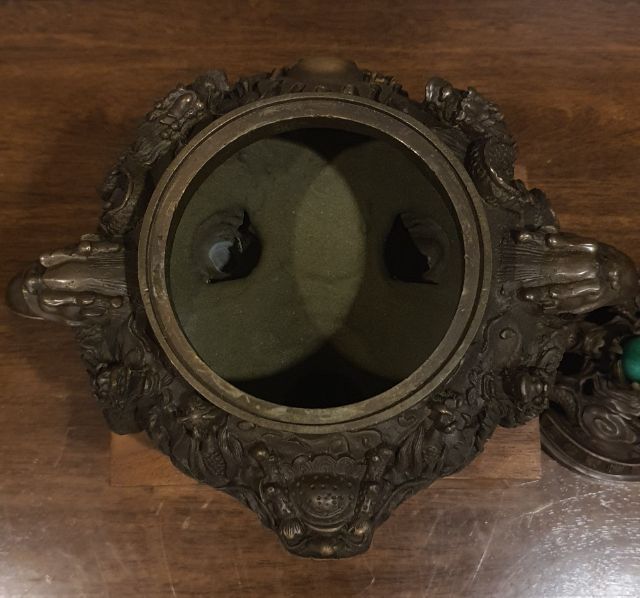 กระถางกำยานจีนสามขาลายมังกรศิลปะโบราณจากประเทศจีน รูปที่ 6