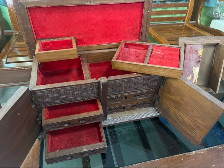 หีบตู้ไม้สักเเท้