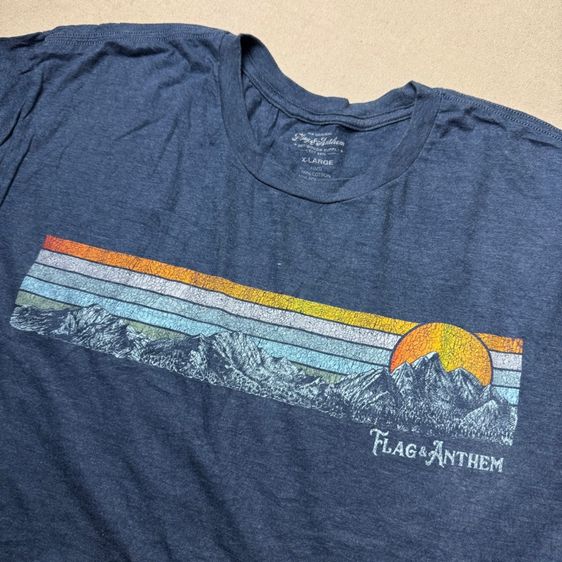 เสื้อยืด Flag and Anthem ผ้านิ่ม Size XL
