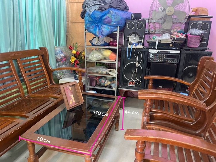 ชุดโซฟาไม้สักเเท้ทั้งชุดค่ะ รูปที่ 5