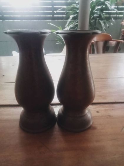 แจกันทองเหลืองโบราณแท้