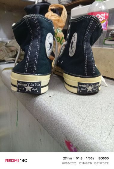 ดำ ผ้า รองเท้าผ้าใบ UK 7 | EU 40 2/3 | US 7.5 converse chuck taylor all star 70 hi black