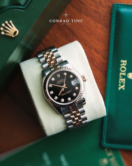 อื่นๆ Rolex Datejust 178271 Black Diamond Dial Two-Tone Jubilee 2014 31mm. Fullset 