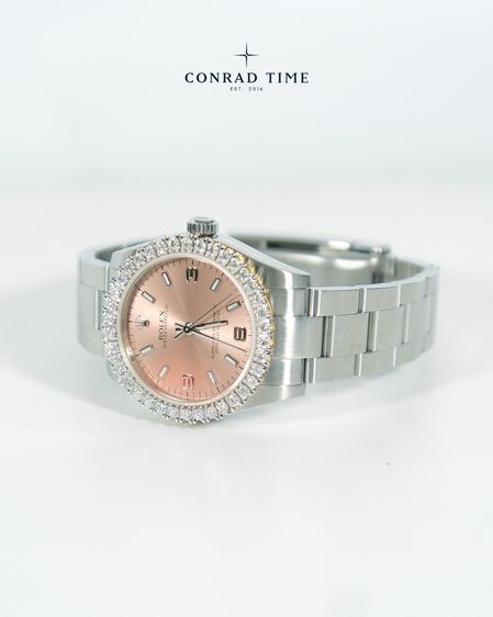 Rolex Oyster Perpetual 177200 Salmon Dial Oyster Steel 2014 31mm. Fullset  รูปที่ 13