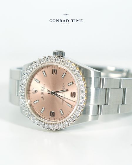 Rolex Oyster Perpetual 177200 Salmon Dial Oyster Steel 2014 31mm. Fullset  รูปที่ 14