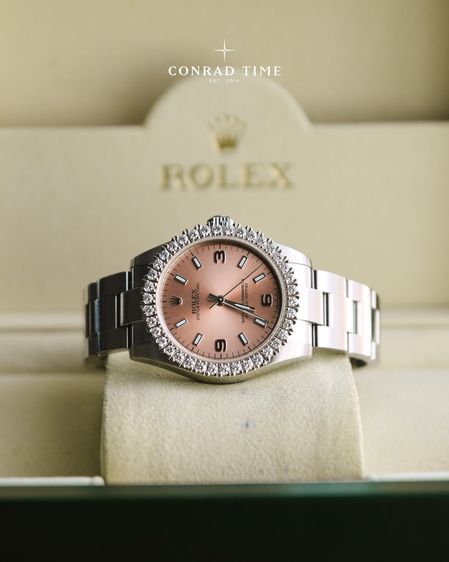 Rolex Oyster Perpetual 177200 Salmon Dial Oyster Steel 2014 31mm. Fullset  รูปที่ 2