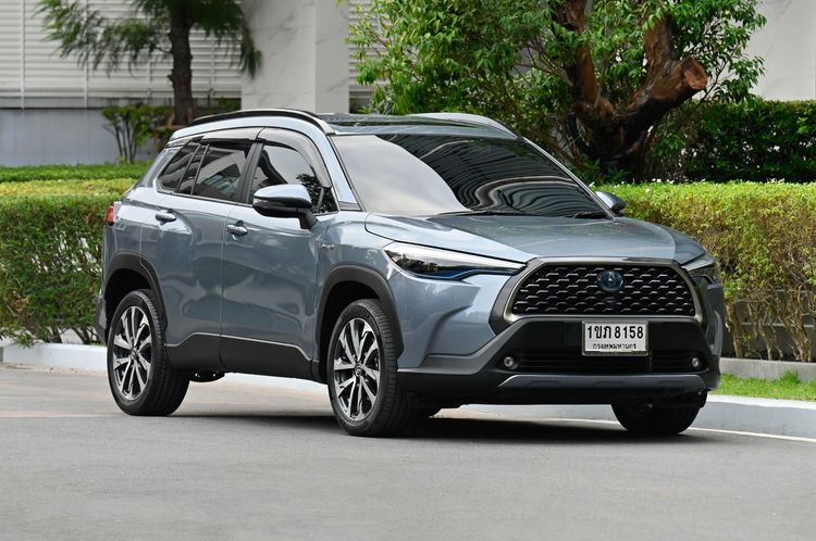 Toyota Corolla Cross 2021 1.8 Hybrid Premium Safety Utility-car ไฮบริด ไม่ติดแก๊ส เกียร์อัตโนมัติ เทา รูปที่ 2