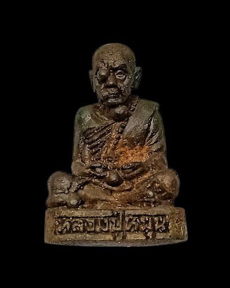  หล่อลอยองค์ล.ป.หมุน เนื้อทองทิพย์ พิมพ์ใหญ่ รุ่นรวยทันใจ 2543 เลข154 พร้อมกล่องเดิม