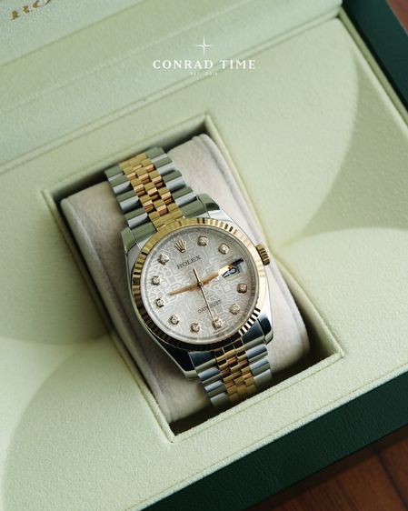 Rolex Datejust 116233 Silver Anniversary Diamond Dial Two-Tone Jubilee 2015 36mm. Fullset  รูปที่ 4