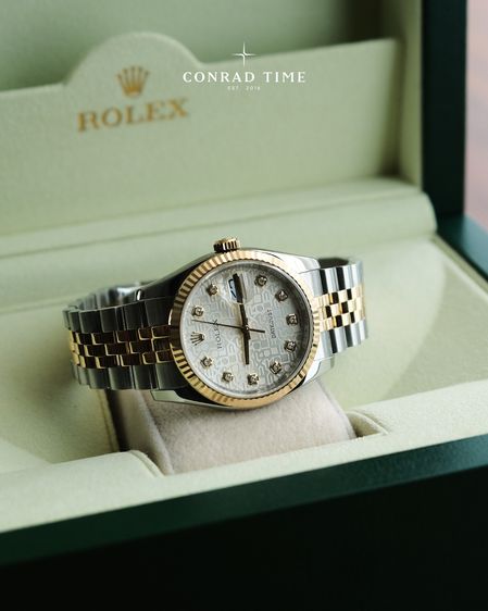 Rolex Datejust 116233 Silver Anniversary Diamond Dial Two-Tone Jubilee 2015 36mm. Fullset 