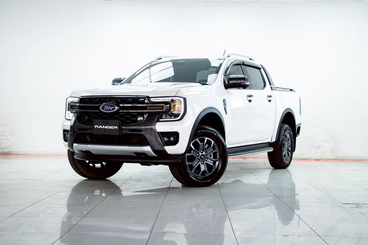 Ford Ranger 2022 2.0 Bi-Turbo Hi-Rider Wildtrak Pickup ดีเซล ไม่ติดแก๊ส เกียร์อัตโนมัติ ขาว