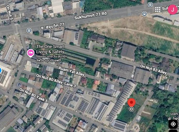 ที่ดินในซอยอ่อนนุช 80 แยก 5 ห่างจากถนนสุขุมวิท 77 ปะมาณ 650 เมตร รูปที่ 2