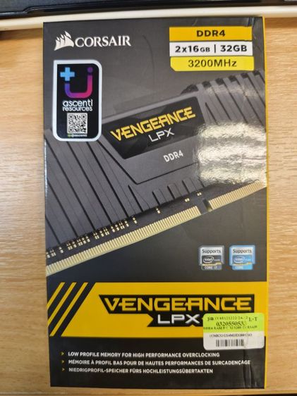 RAM DDR4(3200) 32GB (16GBX2) CORSAIR VENGEANCE LPX BLACK

 รูปที่ 2