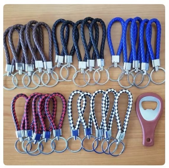 ขั้นต่ำ 3 ชิ้น‼️พร้อมส่ง ‼️ พวงกุญแจ แฟชั่นหนัง PU แฮนด์เมดถักเชือก สุดเทห์ รูปที่ 2