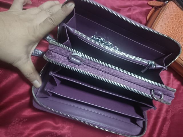 ขายคับกระเป๋าหนังจระเข้แท้ๆ 