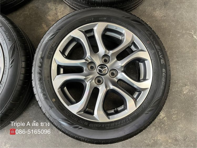 ✨ล้อแม็ก✨Mazda 2 ตัวท็อป ขอบ 16 เทาหน้าเงา พร้อมยาง 185-60-16 Dunlop♨️ปี 24♨️ รูปที่ 3