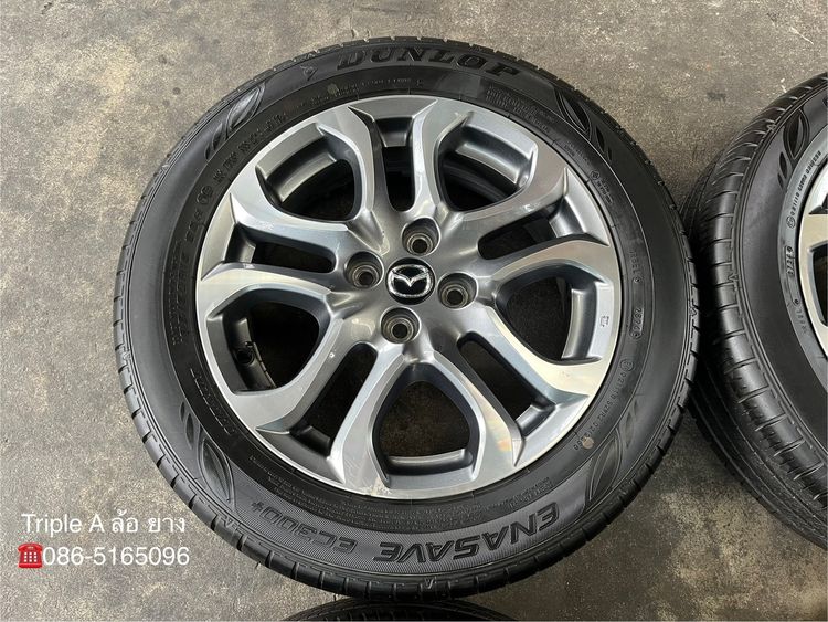 ✨ล้อแม็ก✨Mazda 2 ตัวท็อป ขอบ 16 เทาหน้าเงา พร้อมยาง 185-60-16 Dunlop♨️ปี 24♨️ รูปที่ 4